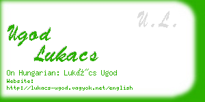 ugod lukacs business card